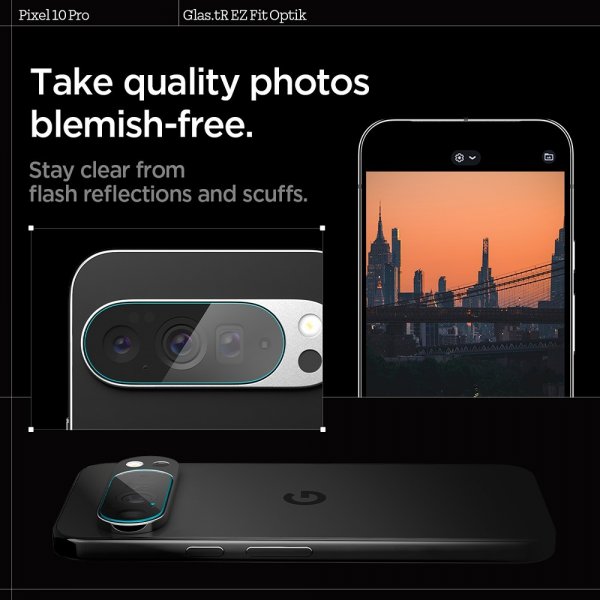 Spigen Google Pixel 10 Pro Kameransuoja Lasikalvo.tR EZ Fit Optik 2-pack