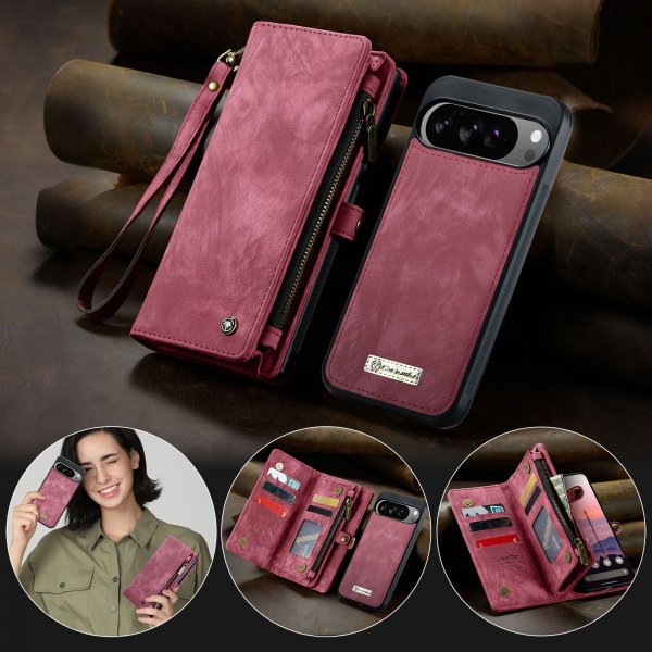 CaseMe Google Pixel 10 Pro XL -kotelo 008 Series irrotettava kuori, punainen