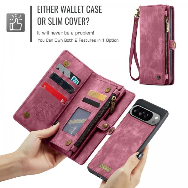 CaseMe Google Pixel 10 Pro XL -kotelo 008 Series irrotettava kuori, punainen