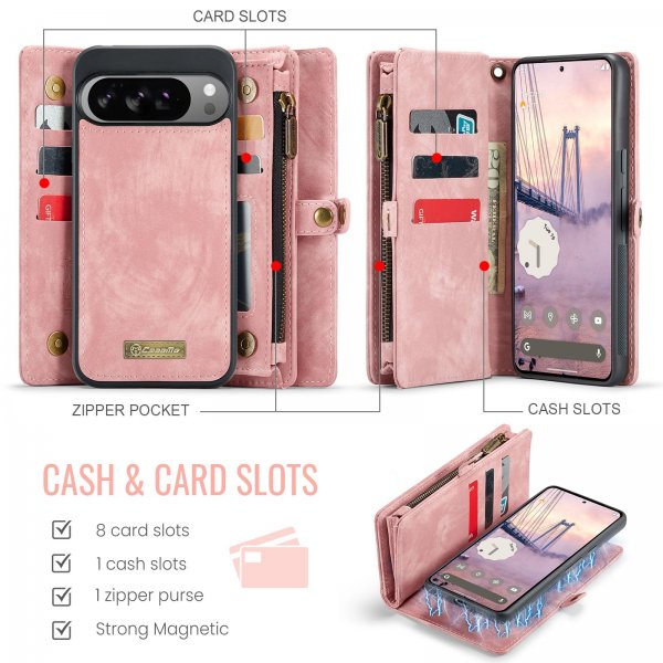 CaseMe Google Pixel 10 Pro XL -kotelo 008 Series Irrotettava kuori, vaaleanpunainen