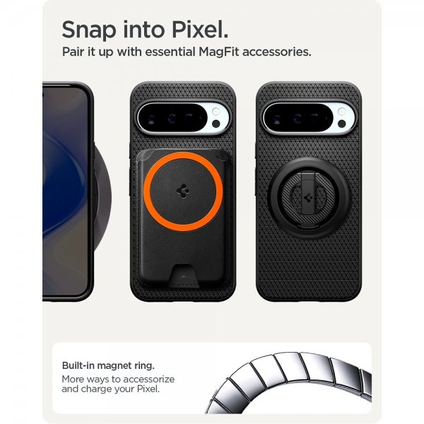Spigen Google Pixel 10 Pro XL -kuori Liquid Air MagFit Matte Black