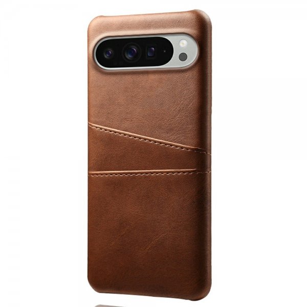 Google Pixel 10 Pro XL -suojakuori kahdella korttipaikalla, tummanruskea