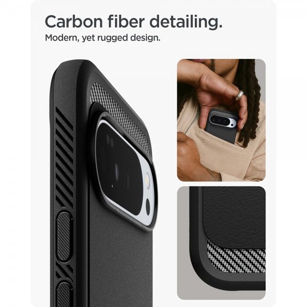 Spigen Google Pixel 10 Pro XL kuori Rugged Armor MagFit Matte Black