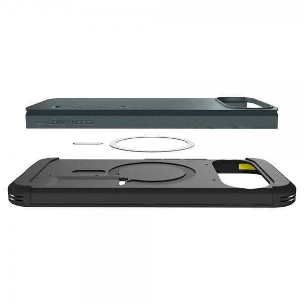 Spigen Google Pixel 10 Pro XL -kuori Tough Armor MagFit Abyss Green