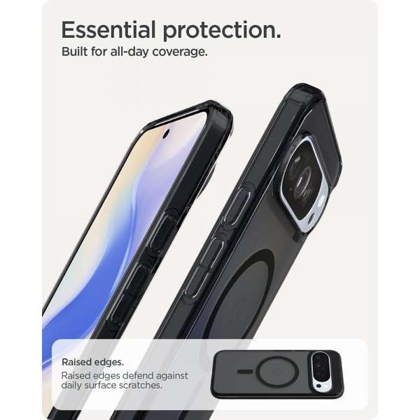 Spigen Google Pixel 10 Pro XL Ultra Hybrid MagFit Frost Black -suojakuori