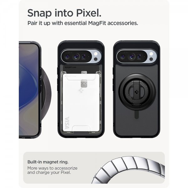 Spigen Google Pixel 10 Pro XL Ultra Hybrid MagFit Frost Black -suojakuori