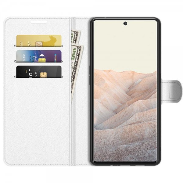 Google Pixel 6 Pro -suojakuori, litsi, valkoinen