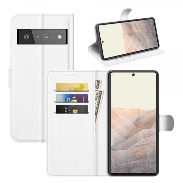 Google Pixel 6 Pro -suojakuori, litsi, valkoinen
