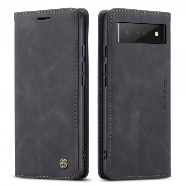CaseMe Google Pixel 6 Pro suojakotelo, retro, musta