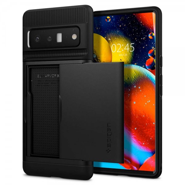 Spigen Google Pixel 6 Pro suojakuori Slim Armor CS, musta