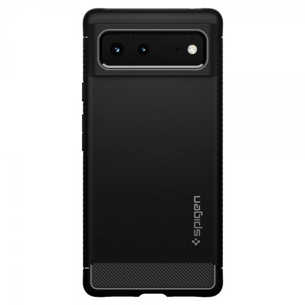 Spigen Google Pixel 6 -suojakuori, Rugged Armor, mattamusta