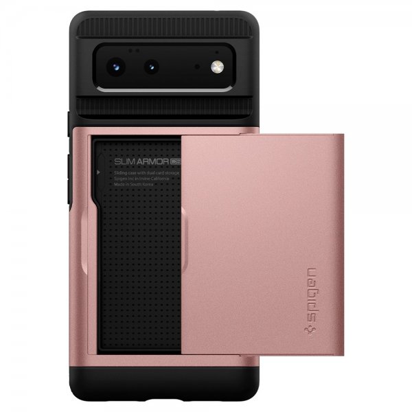 Spigen Google Pixel 6 -suojakuori Slim Armor CS, ruusukulta