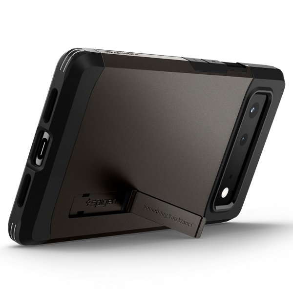 Spigen Google Pixel 6 -suojakuori Tough Armor, Gunmetal