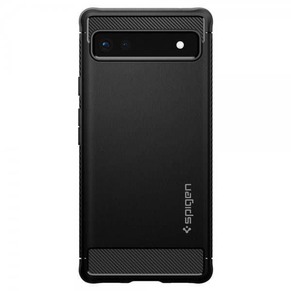 Spigen Google Pixel 6a -kuori, Rugged Armor, mattamusta