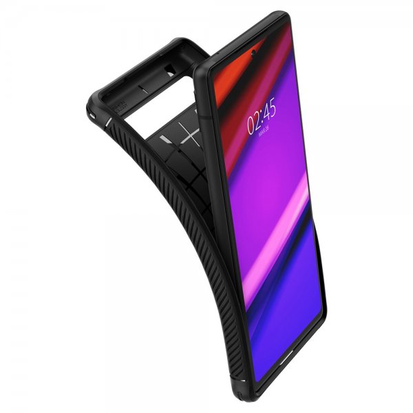 Spigen Google Pixel 6a -kuori, Rugged Armor, mattamusta