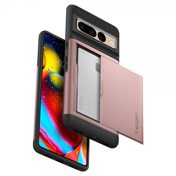 Spigen Google Pixel 7 Pro -kuori, Slim Armor CS Rose Gold