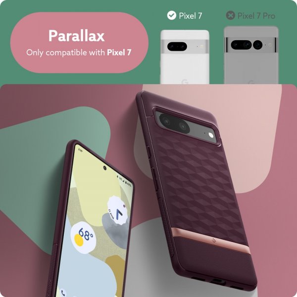 Caseology Google Pixel 7 Kuori Parallax Burgundy