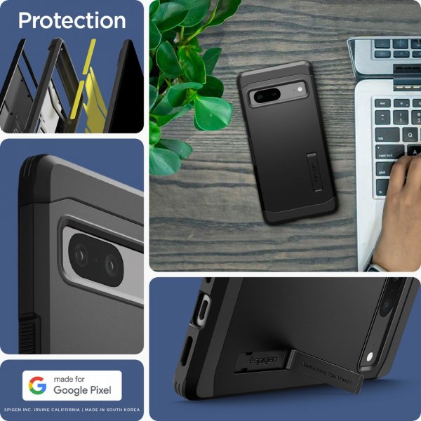 Spigen Google Pixel 7 Suojakuori Tough Armor Musta