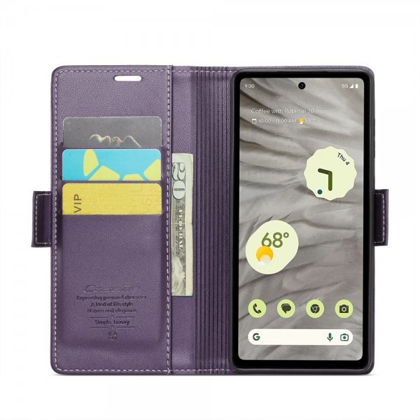 CaseMe Google Pixel 7a Kotelo 023 Series Violetti