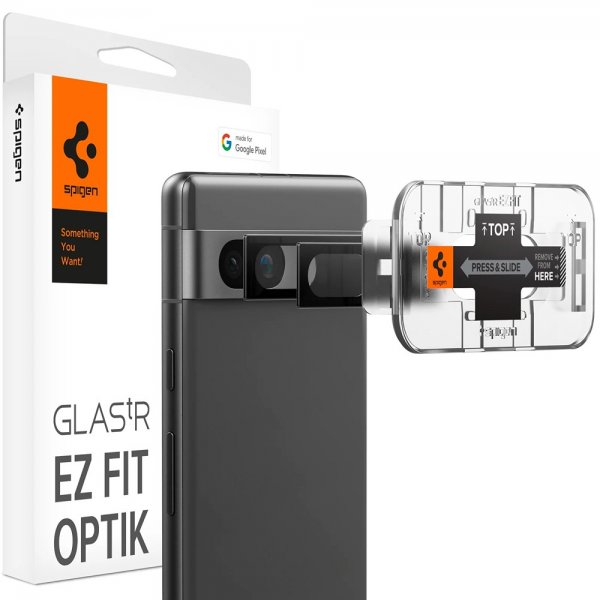 Spigen Google Pixel 7a Kameran suojalasi.tR EZ Fit Optiikka 2 kpl Musta