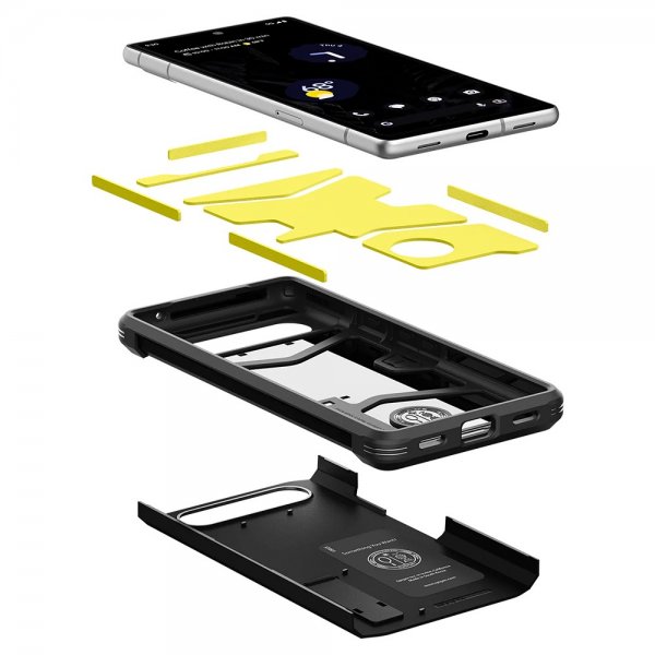 Spigen Google Pixel 7a Tough Armor -suojakuori, musta