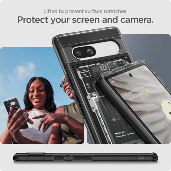 Spigen Google Pixel 7a Ultra Hybrid Zero One -suojakuori, musta