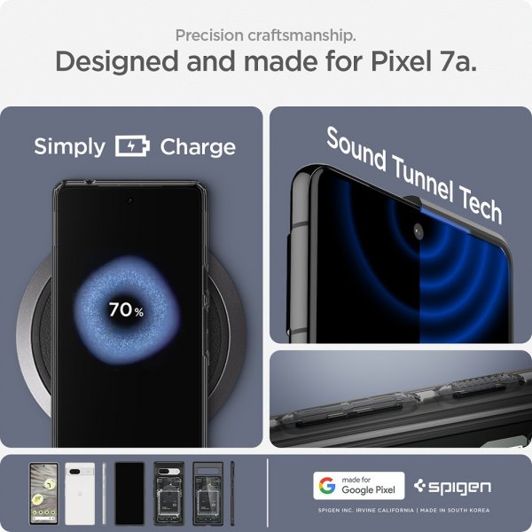 Spigen Google Pixel 7a Ultra Hybrid Zero One -suojakuori, musta