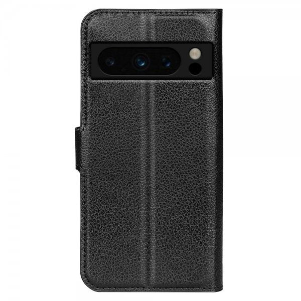 Google Pixel 8 Pro Litsi Nahkakotelo Musta