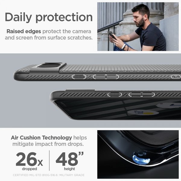 Spigen Google Pixel 8 Pro Suojakuori Liquid Air Mattamusta