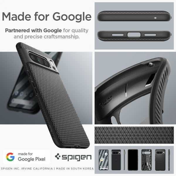 Spigen Google Pixel 8 Pro Suojakuori Liquid Air Mattamusta