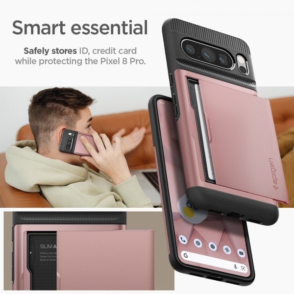 Spigen Google Pixel 8 Pro Suojakuori Slim Armor CS Rose Gold