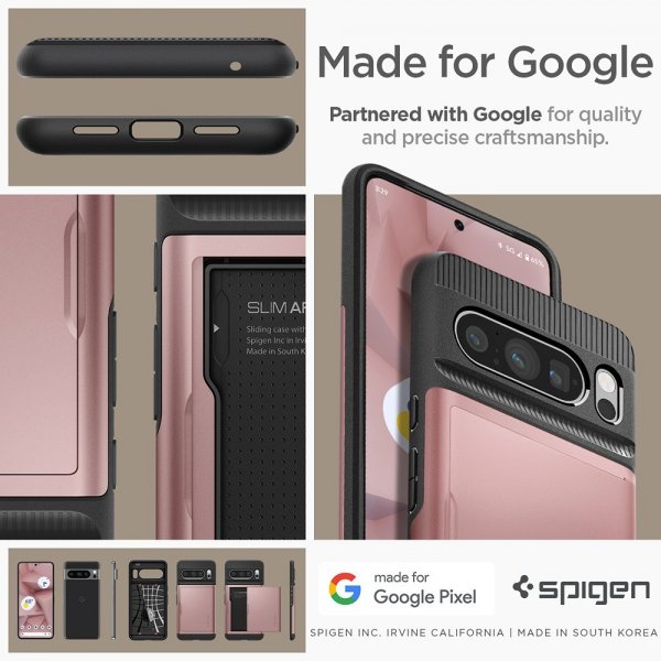 Spigen Google Pixel 8 Pro Suojakuori Slim Armor CS Rose Gold