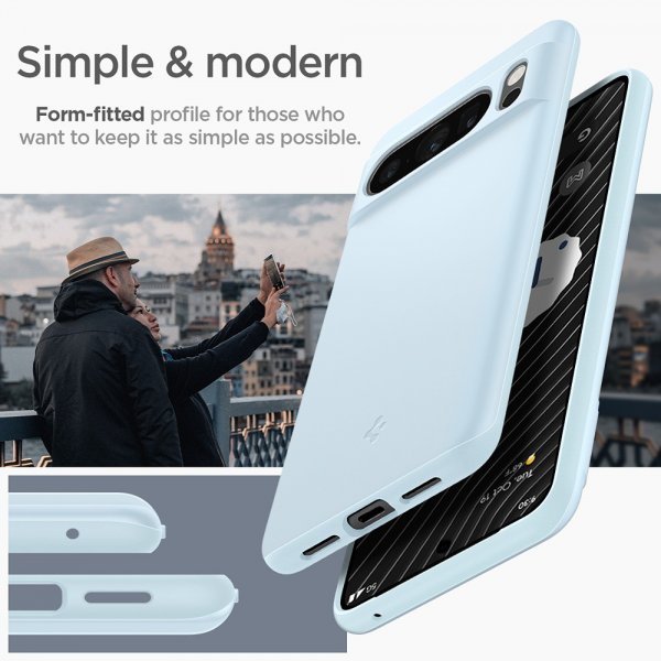 Spigen Google Pixel 8 Pro Thin Fit -suojakuori, Mute Blue