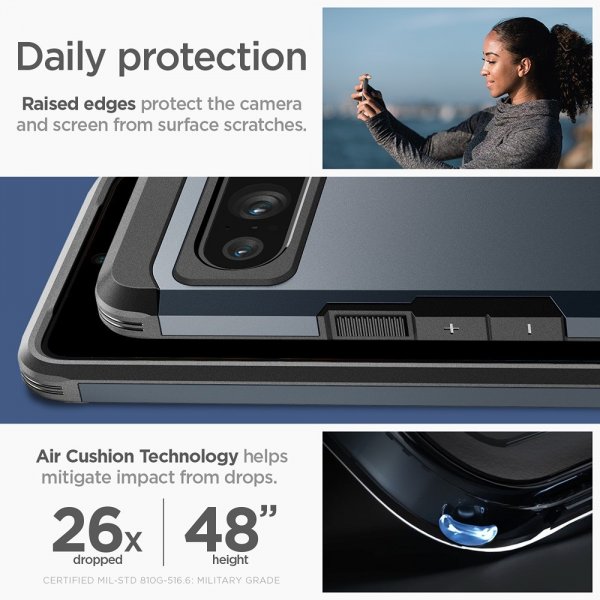 Spigen Google Pixel 8 Pro Suojakuori Tough Armor Metal Slate