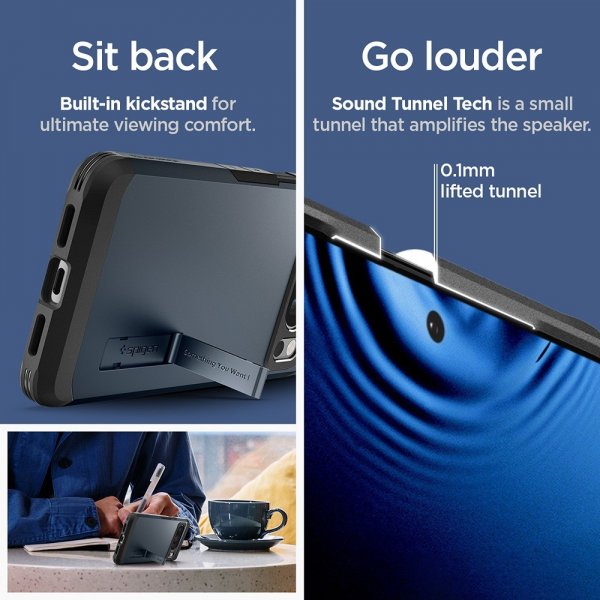 Spigen Google Pixel 8 Pro Suojakuori Tough Armor Metal Slate