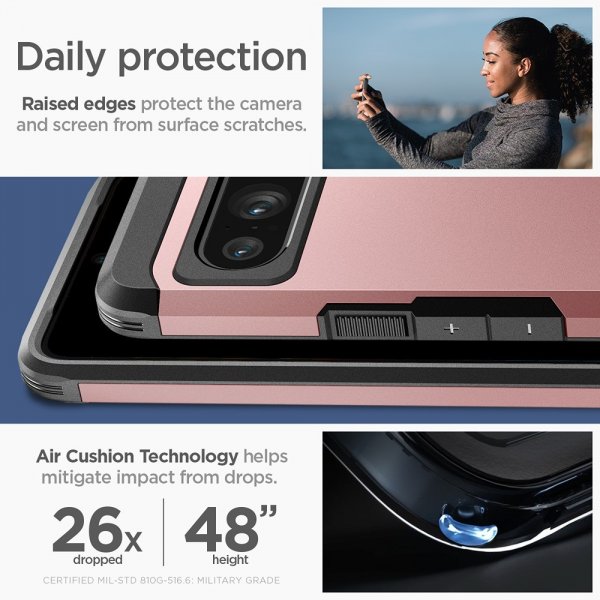 Spigen Google Pixel 8 Pro Suojakuori Tough Armor Rose Gold