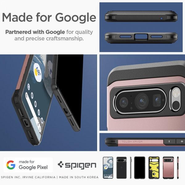 Spigen Google Pixel 8 Pro Suojakuori Tough Armor Rose Gold