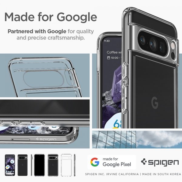 Spigen Google Pixel 8 Pro Ultra Hybrid -suojakuori, läpinäkyvä