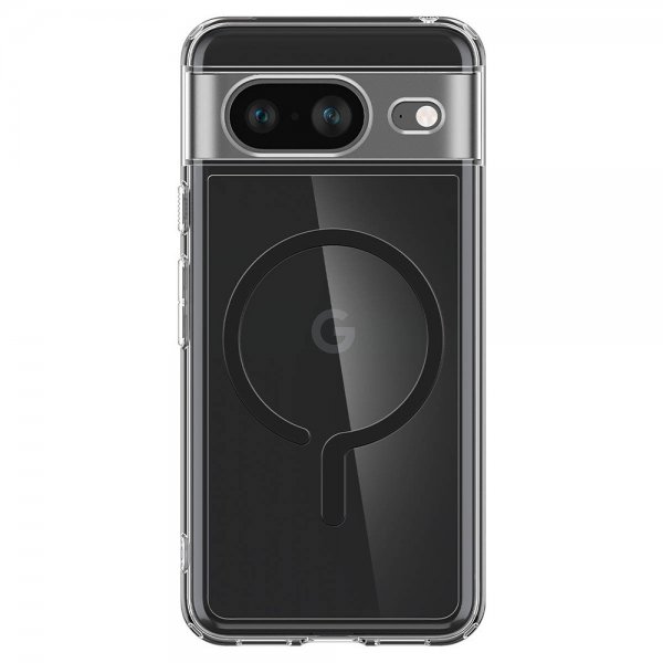 Spigen Google Pixel 8 -suojakuori Ultra Hybrid OneTap Ring MagFit, musta