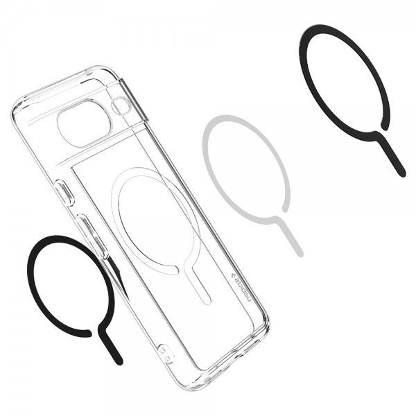Spigen Google Pixel 8 -suojakuori Ultra Hybrid OneTap Ring MagFit, musta