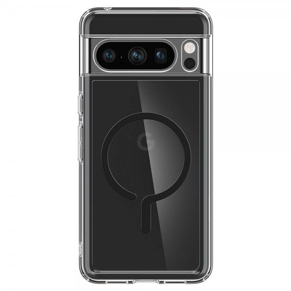 Spigen Google Pixel 8 Pro -kuori Ultra Hybrid OneTap Ring MagFit, musta
