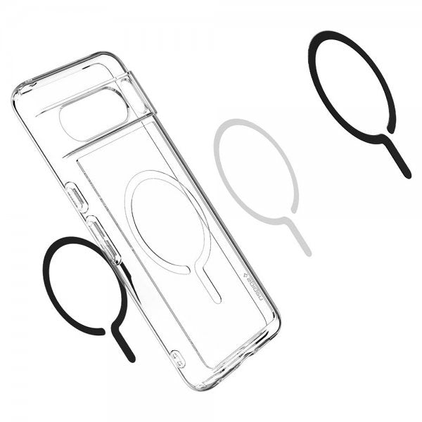 Spigen Google Pixel 8 Pro -kuori Ultra Hybrid OneTap Ring MagFit, musta