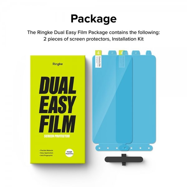 Ringke Google Pixel 8 Pro -näytönsuoja Dual Easy Film 2 kpl