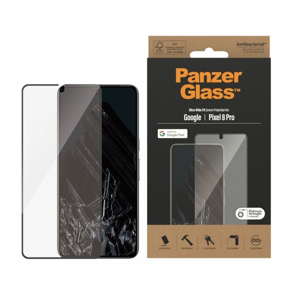 PanzerGlass Google Pixel 8 Pro Ultra-Wide Fit -näytönsuoja