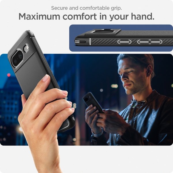 Spigen Google Pixel 8 -kuori Rugged Armor Matte Black
