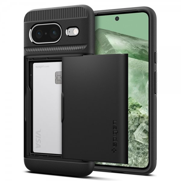 Spigen Google Pixel 8 Kuoret Slim Armor CS Musta