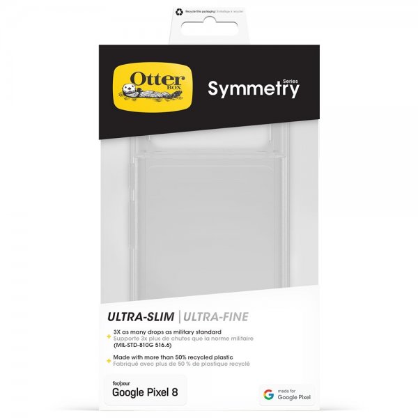 Otterbox Google Pixel 8 -suojakuori Symmetry Clear läpinäkyvä