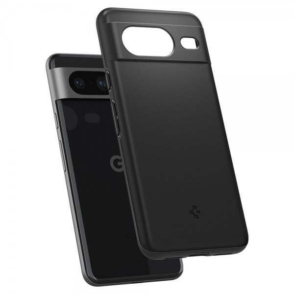 Spigen Google Pixel 8 Thin Fit -kuori, musta