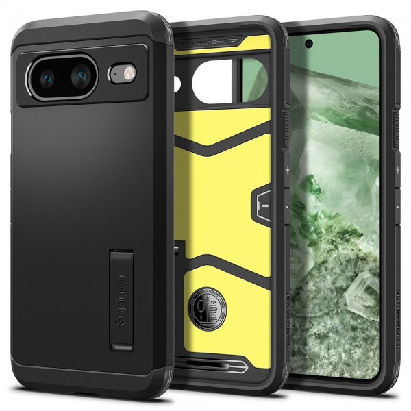 Spigen Google Pixel 8 -suojakuori Tough Armor, musta