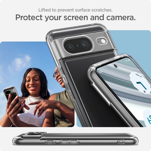Spigen Google Pixel 8 Suojakuori Ultra Hybrid Crystal Clear